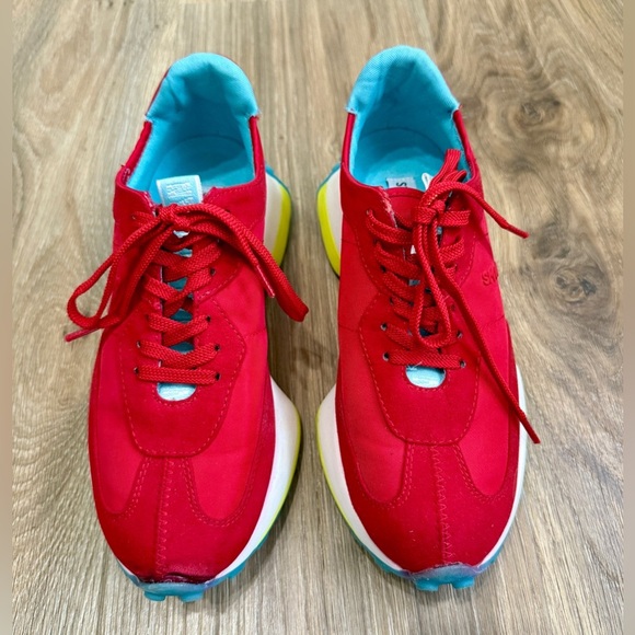 Steve Madden Women's Chasen Sneaker, Red Multi, 7.5 EUC - Picture 3 of 7